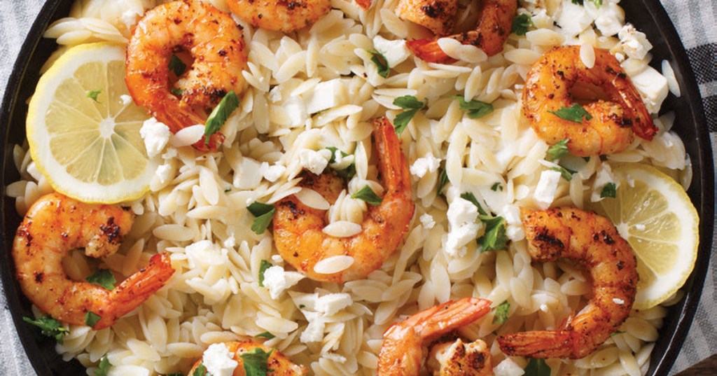 Shrimp with Orzo and&nbsp;Lemon